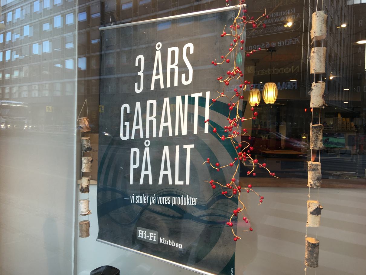 Garantiskilt HiFi Klubben