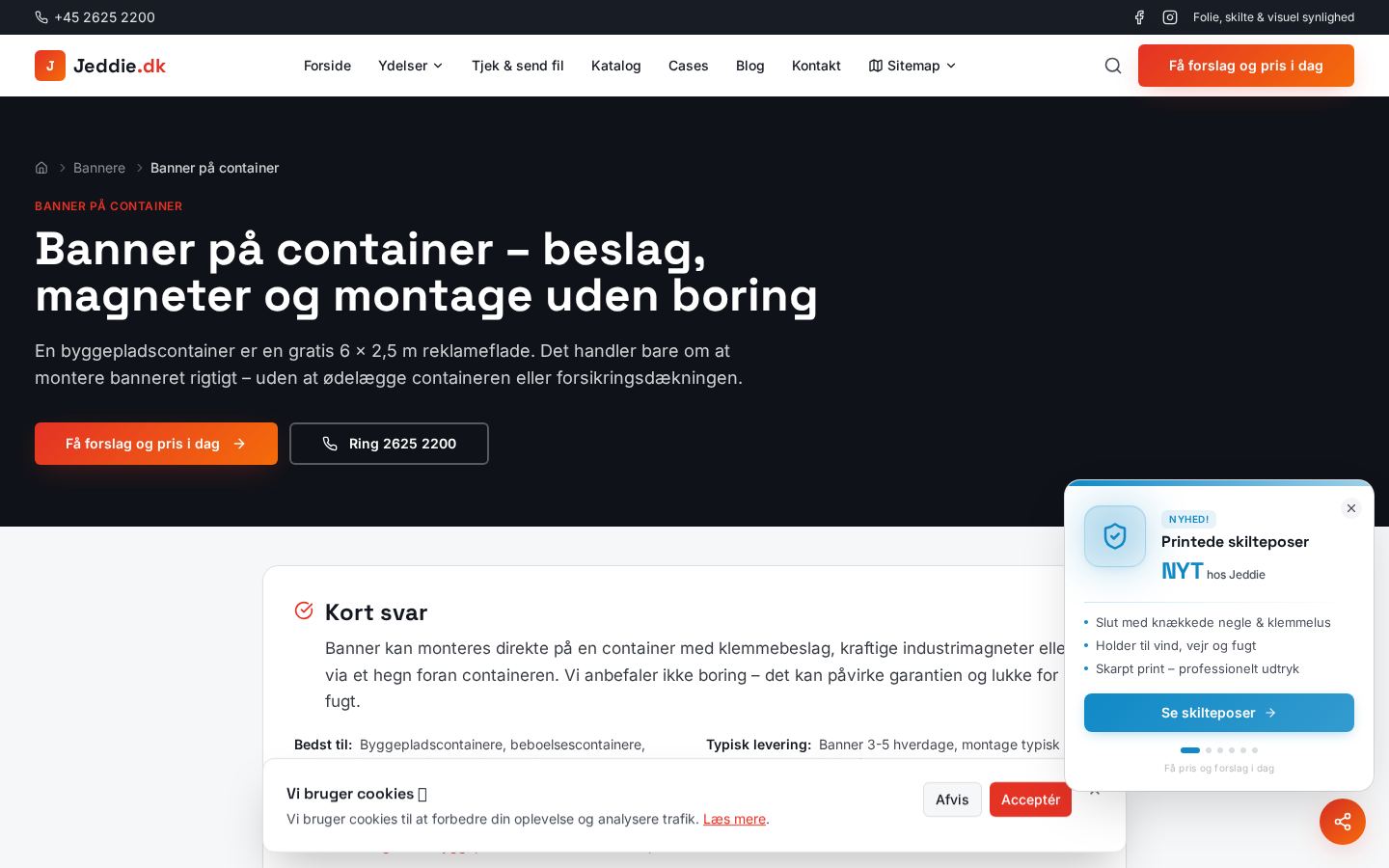 Thumbnail af Banner på container